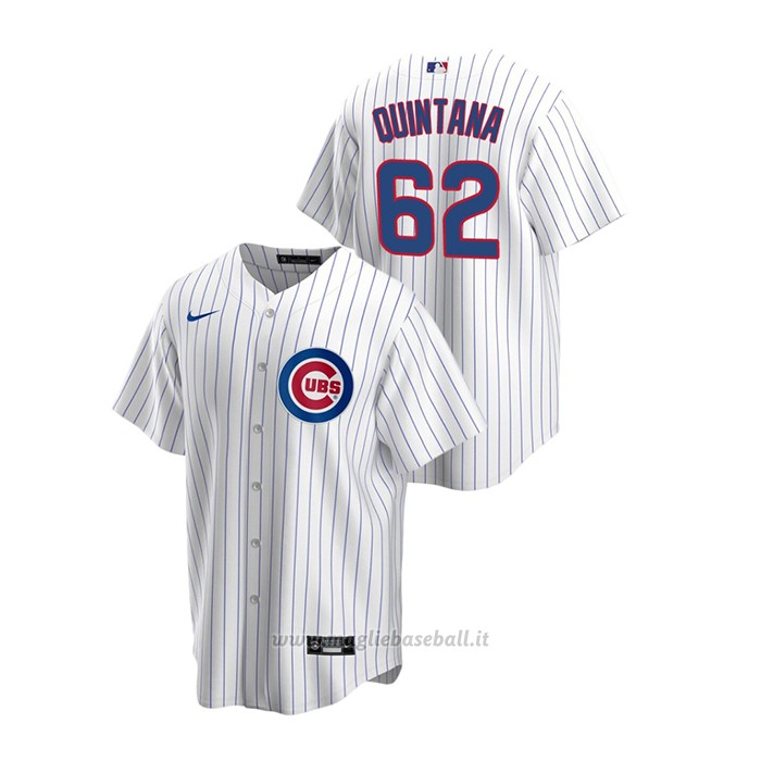 Maglia Baseball Uomo Chicago Cubs Jose Quintana Replica Primera Bianco